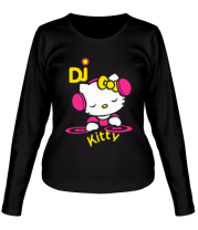 Женская футболка длинный рукав Kitty Dj фото