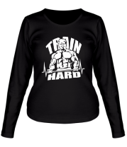 Женская футболка длинный рукав Train hard фото