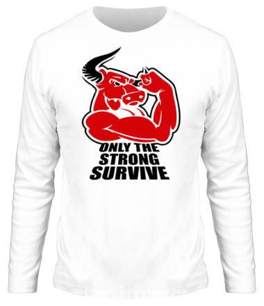 Мужская футболка длинный рукав Only the strong survive