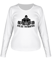 Женская футболка длинный рукав Stay strong фото