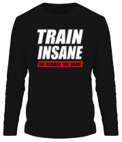 Мужская футболка длинный рукав Train insane or remain the same фото