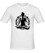 Мужская футболка Йога лотус фото