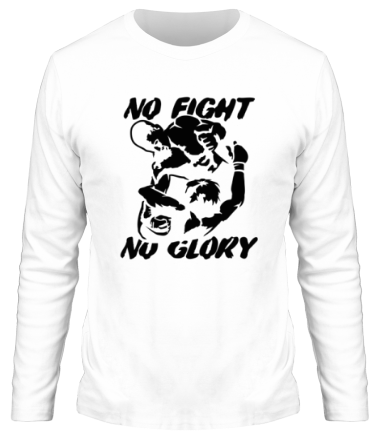 Мужская футболка длинный рукав No fight no glory
