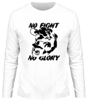 Мужская футболка длинный рукав No fight no glory фото
