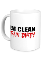 Кружка Eat clean train dirty фото