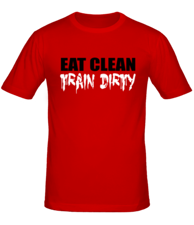 Мужская футболка Eat clean train dirty