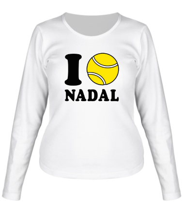 Женская футболка длинный рукав I love Nadal