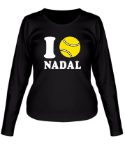 Женская футболка длинный рукав I love Nadal фото