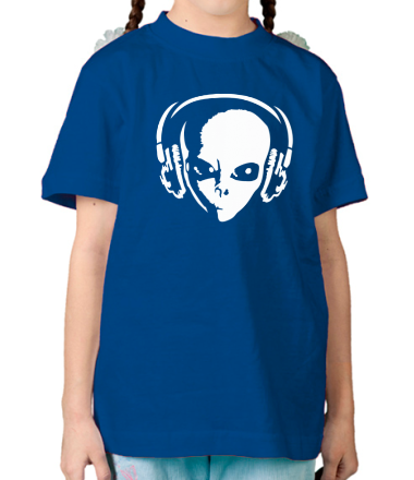 Детская футболка Инопланетянин в наушниках