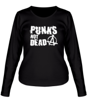 Женская футболка длинный рукав Punks not dead фото