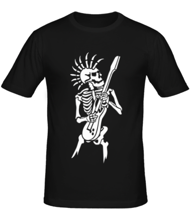 Мужская футболка Скелет с гитарой