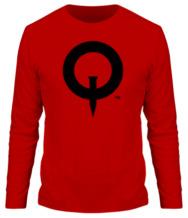 Мужская футболка длинный рукав Quake (logo)