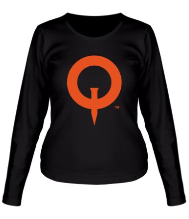 Женская футболка длинный рукав Quake (logo)