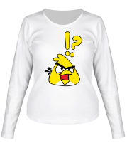 Женская футболка длинный рукав Angry Birds (Желтая птица) фото