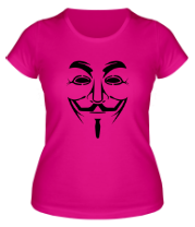 Женская футболка Маска Гая Фокса (Маска Анонимуса) фото