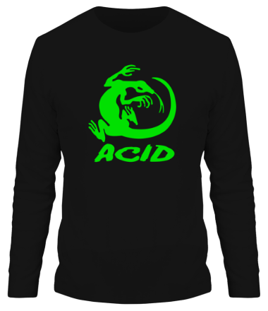 Мужская футболка длинный рукав Acid iguana
