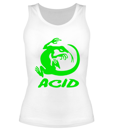Женская майка борцовка Acid iguana