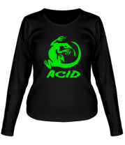 Женская футболка длинный рукав Acid iguana фото