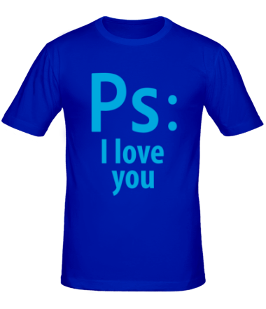 Мужская футболка Ps: i love you