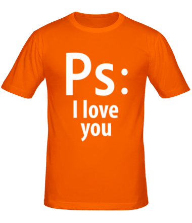 Мужская футболка Ps: i love you