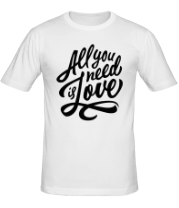Мужская футболка All you need is love фото