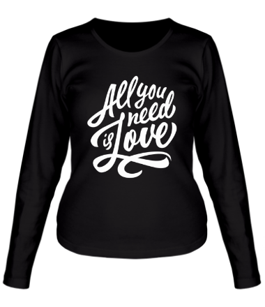 Женская футболка длинный рукав All you need is love