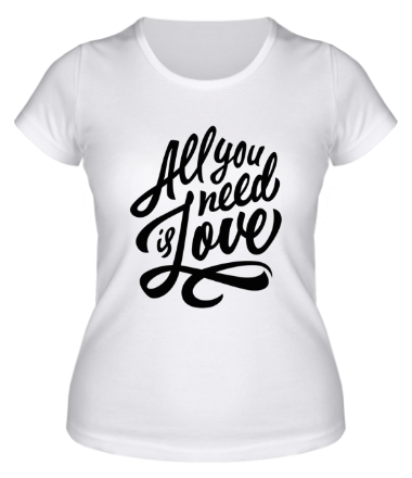 Женская футболка All you need is love