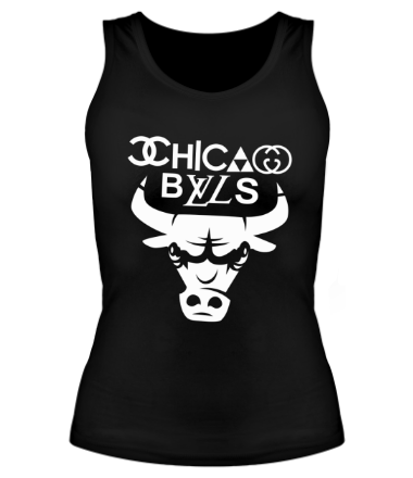 Женская майка борцовка Chicago Bulls fun logo