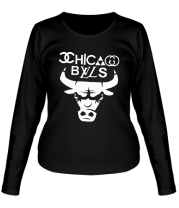 Женская футболка длинный рукав Chicago Bulls fun logo фото