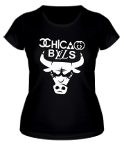 Женская футболка Chicago Bulls fun logo фото