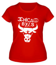 Женская футболка Chicago Bulls fun logo фото