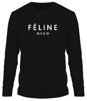 Мужская футболка длинный рукав Feline meow фото