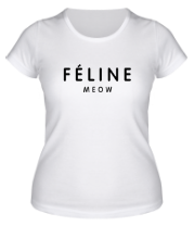 Женская футболка Feline meow фото