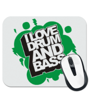 Коврик для мыши I Love Drum and Bass фото