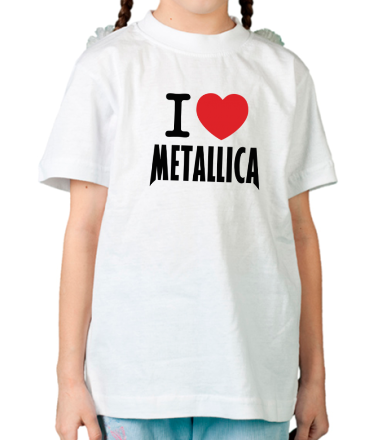 Детская футболка I love Metallica