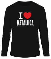 Мужская футболка длинный рукав I love Metallica