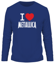 Мужская футболка длинный рукав I love Metallica фото