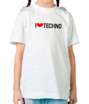 Детская футболка I Love Techno фото