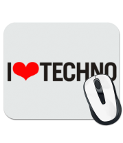 Коврик для мыши I Love Techno фото