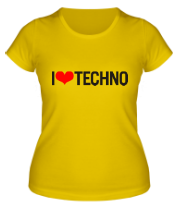 Женская футболка I Love Techno фото