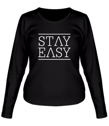 Женская футболка длинный рукав Stay easy