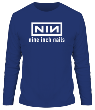 Мужская футболка длинный рукав Nine inch Nails logo