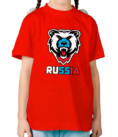 Детская футболка Русский медведь