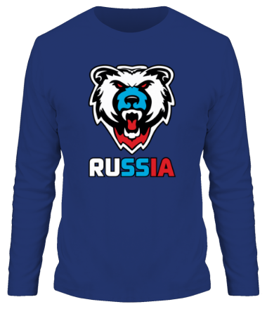 Мужская футболка длинный рукав Русский медведь