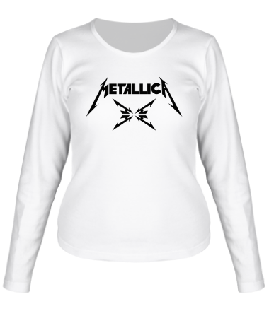 Женская футболка длинный рукав Metallica (4M logo)