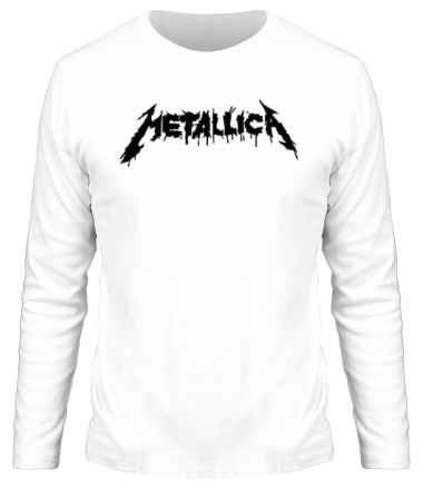 Мужская футболка длинный рукав Metallica painted logo