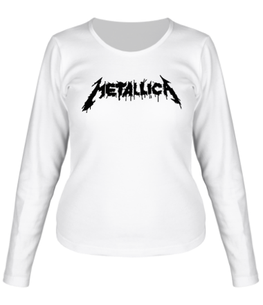 Женская футболка длинный рукав Metallica painted logo