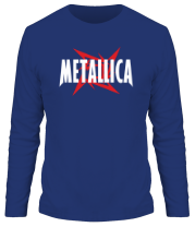 Мужская футболка длинный рукав Логотип группы Metallica фото