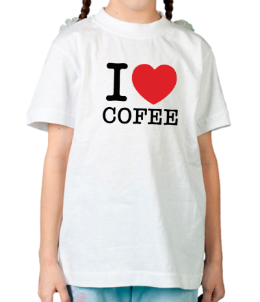 Детская футболка I love coffee