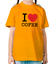 Детская футболка I love coffee фото